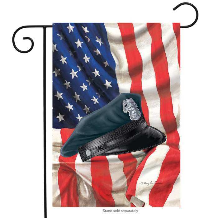 Briarwood Police Hat Garden Flag